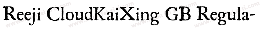 Reeji CloudKaiXing GB Regula字体转换